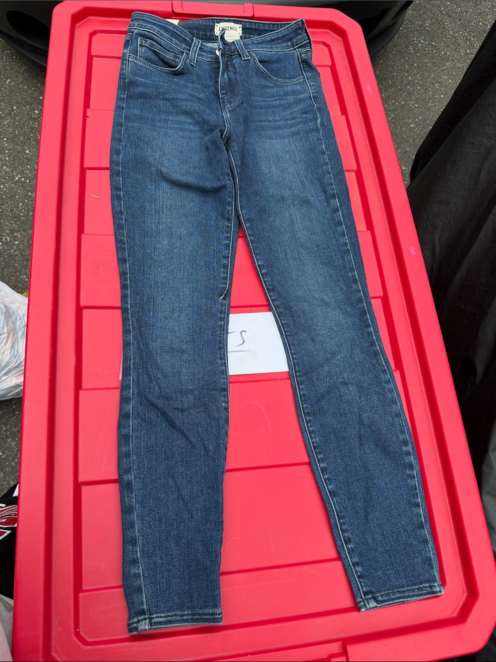 L'AGENCE Indigo Blue Skinny Jeans — High-Rise Stretch